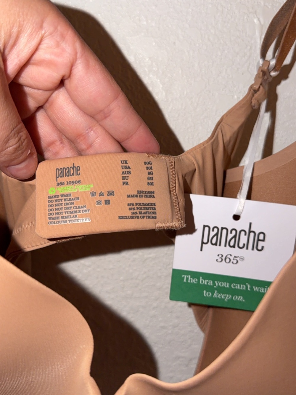 Panache Molded Underwire Bra in Nude/Tan - Picture 2 of 2